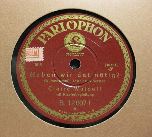 Claire waldoff haben - claire, wir