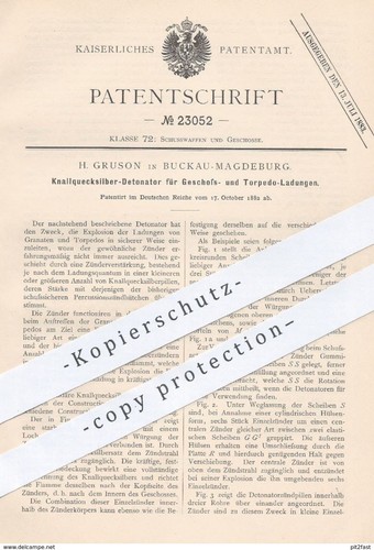 Original patent gruson - h.,